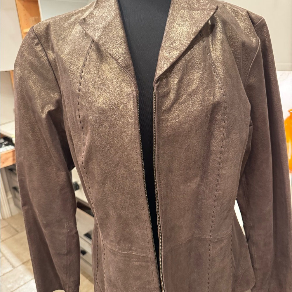 Coldwater Creek Metallic Brown Blazer
